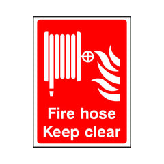 Fire Hose - Keep Clear - Portrait Sign FE001 FE PT1