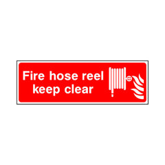 Fire Hose Reel - Keep Clear & Icon - Landscape Sign FE030 FE LN3