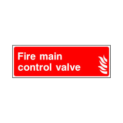 Fire Main Control Valve & Icon - Landscape Sign FE039 FE LN3