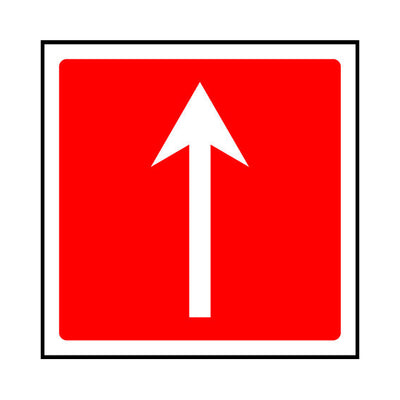 Fire Safety Arrow Up - Square - Square Sign FE056 FE SQ1