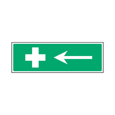 First Aid Arrow Left - Landscape Sign  FAD029 FAD LN3