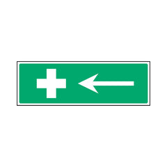 First Aid Arrow Left - Landscape Sign  FAD029 FAD LN3