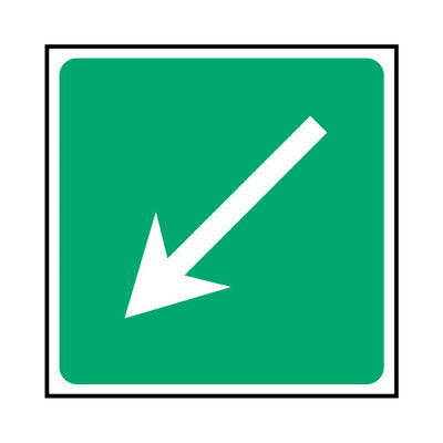 First Aid Arrow (diagonal) - Icon Only - Square Sign  FAD022 FAD SQ1