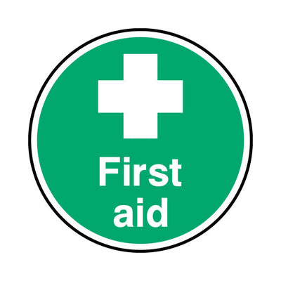 First Aid Circle Sticker - Circle Sign FG022 FG CR1