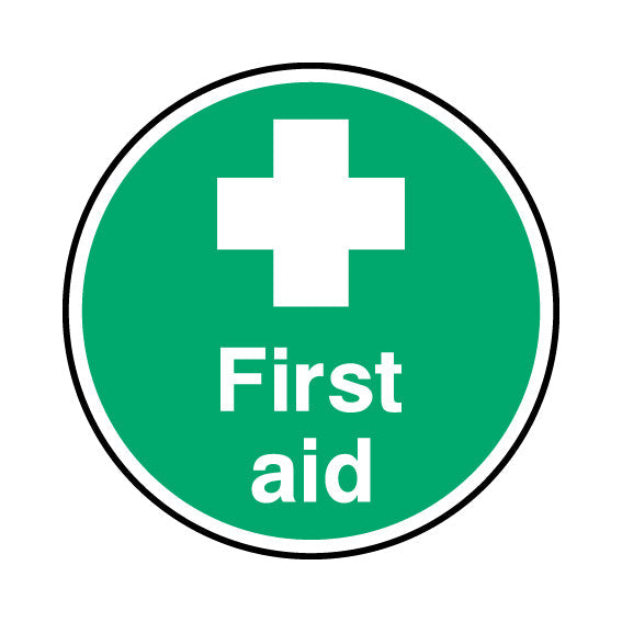 First Aid Circle Sticker - Floor Graphics Sign | UK Safety Sign - One ...