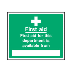 First Aid For This Department Is Available From - Landscape Sign  FAD039 FAD LN1