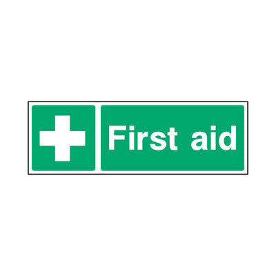First Aid (Icon Left) - Landscape Sign  FAD033 FAD LN3