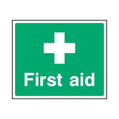 First Aid (Icon Top Centre) - Landscape Sign  FAD040 FAD LN1