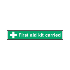 First Aid Kit Carried - Landscape Sign  FAD037 FAD LN3
