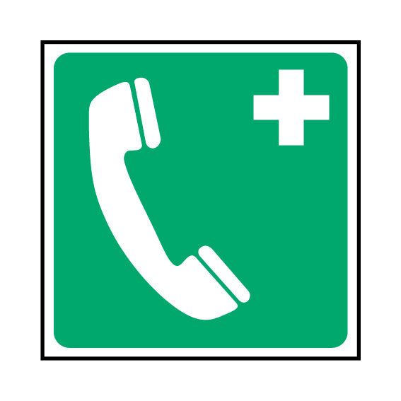 First Aid Telephone - Icon Only (square) - First Aid Sign | UK Safety ...