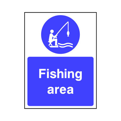 Fishing Area - Portrait Sign v2 WS055 WS PT1