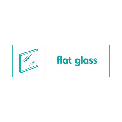 Flat Glass (Icon Left) - Landscape Sign GR006 GR LN3