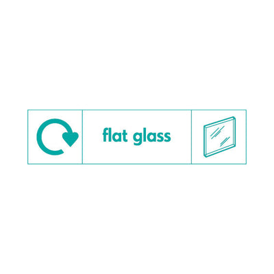 Flat Glass (Icons Left And Right) - Landscape Sign GR005 GR LN3