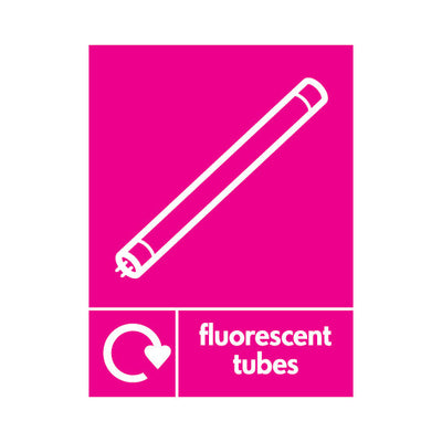Fluorescent Tubes Recycling Icon - Portrait Sign ER052 ER PT1