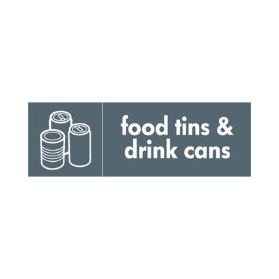 Food Tins & Drink Cans & Icon - Landscape Sign MR015 MR LN3