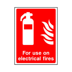 For Use On Electrical Fires - Portrait Sign FE015 FE PT1
