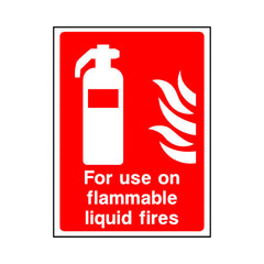 For Use On Flammable Liquid Fires - Portrait Sign FE017 FE PT1