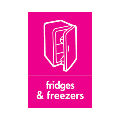 Fridges & Freezers Disposal - Portrait Sign ER015 ER PT1