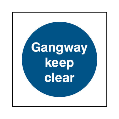 Gangway Keep Clear - Square Sign FP003 FP SQ1
