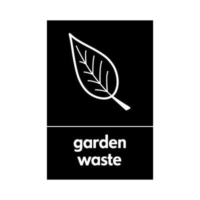 Garden Waste & Icon - Portrait Sign HOR019 HOR PT1