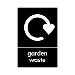 Garden Waste Recycling - Portrait Sign HOR015 HOR PT1