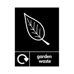 Garden Waste Recycling & Icon - Portrait Sign HOR023 HOR PT1