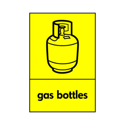 Gas Bottles (Symbol) - Portrait Sign HHW009 HHW PT1