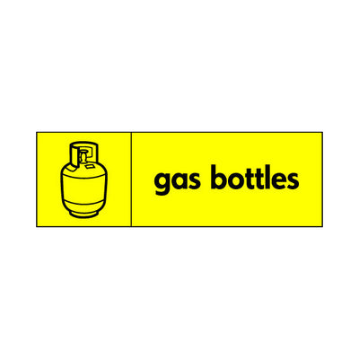 Gas Bottles (Symbol Left) Landscape - Landscape Sign HHW005 HHW LN3