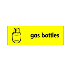 Gas Bottles (Symbol Left) Landscape - Landscape Sign HHW005 HHW LN3