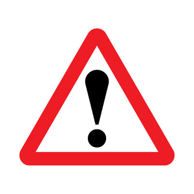 General Warning (UK Traffic) - Landscape Sign TRTW022 TRTW LN1