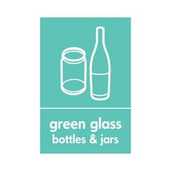 Green Glass Bottles & Jars (Icon Top) - Portrait Sign GR035 GR PT1