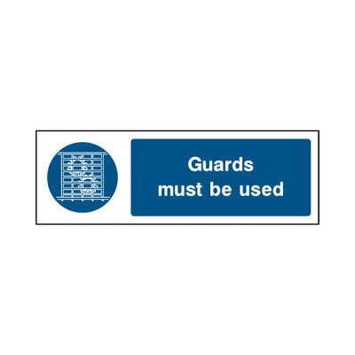 Guards Must Be Used - Landscape Sign MG006 MG LN3