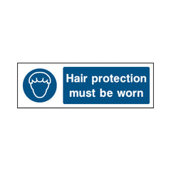 Hair Protection Must Be Worn - Landscape Sign FPH052 FPH LN3