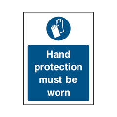 Hand Protection Must Be Worn - Portrait Sign PPE026 PPE PT1