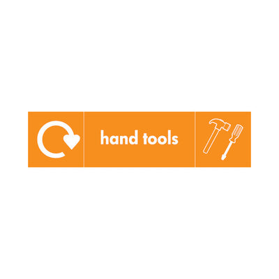 Hand Tools Recycling & Icon - Landscape Sign OR026 OR LN3