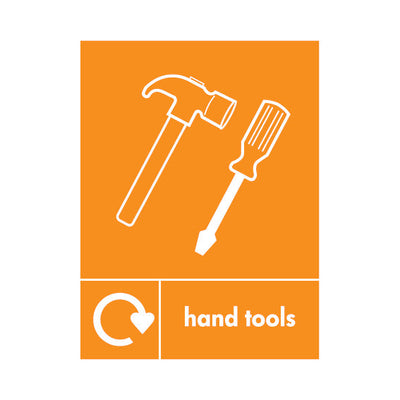 Hand Tools Recycling & Icon - Portrait Sign OR036 OR PT1