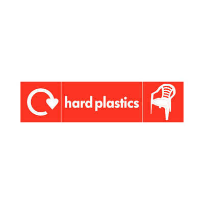Hard Plastics Recycling & Icon - Landscape Sign PLA010 PLA LN3