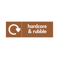 Hardcore & Rubble - Recycling Symbol - Landscape Sign - LN3 BMR002 BMR