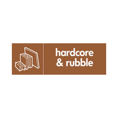 Hardcore & Rubble With Icon - Landscape Sign - LN3 BMR008 BMR