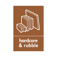 Hardcore & Rubble With Large Icon - Portrait Sign - PT1 BMR028 BMR