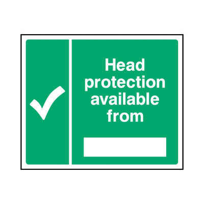 Head Protection Is Available From - Landscape Sign  FAD045 FAD LN1