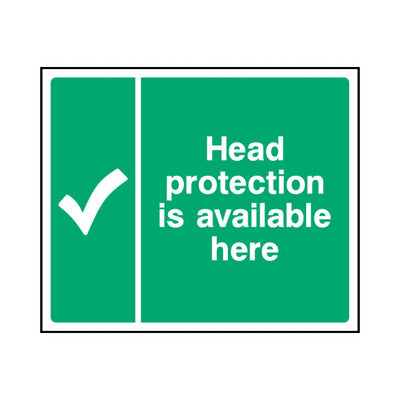 Head Protection Is Available Here - Landscape Sign  FAD044 FAD LN1