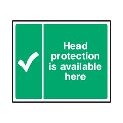 Head Protection Is Available Here - Landscape Sign  FAD044 FAD LN1