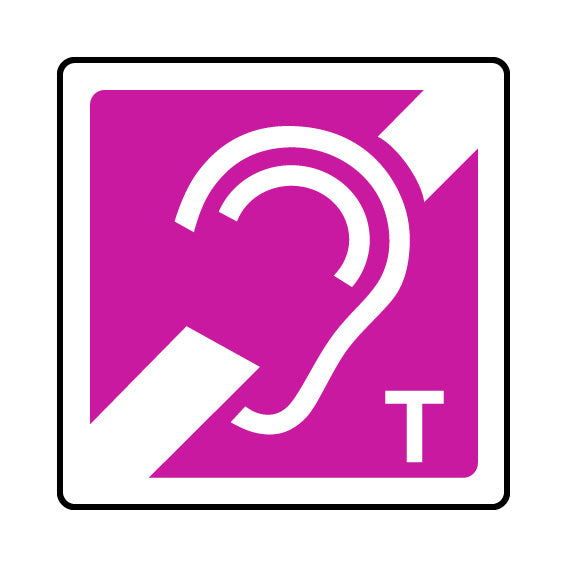 Hearing Impairment Symbol - Hearing Loop T Symbol - DDA Act Sign | UK ...