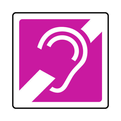 Hearing Impairment Symbol - Square Sign DA019 DA SQ1