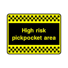 High Risk Pickpocket Area - Landscape Sign S075 SE LN1