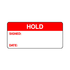 Hold - Signed & Date - Sticker Sheet QCS027 QCS ST1