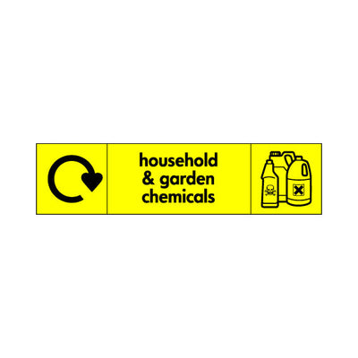 Household & Garden Chemicals (Recycling And Symbol) Landscape - Landscape Sign HHW003 HHW LN3