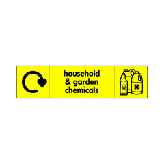 Household & Garden Chemicals (Recycling And Symbol) Landscape - Landscape Sign HHW003 HHW LN3