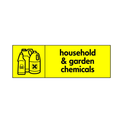 Household & Garden Chemicals (Symbol Left) Landscape - Landscape Sign HHW006 HHW LN3